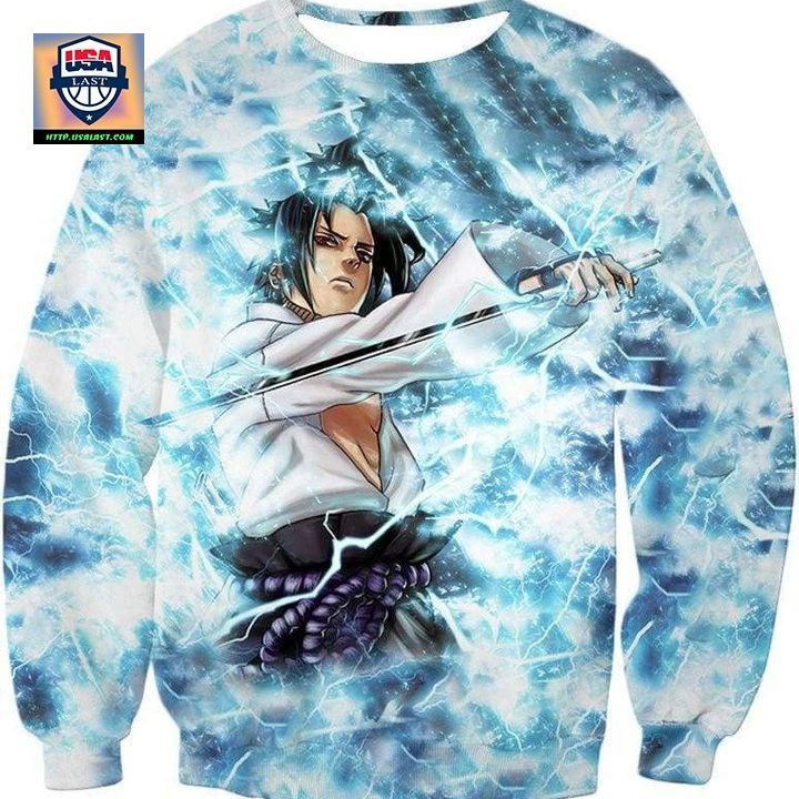 Boruto Sasuke Uchiha Cool Lightning Type Ninja Anime Sweater
