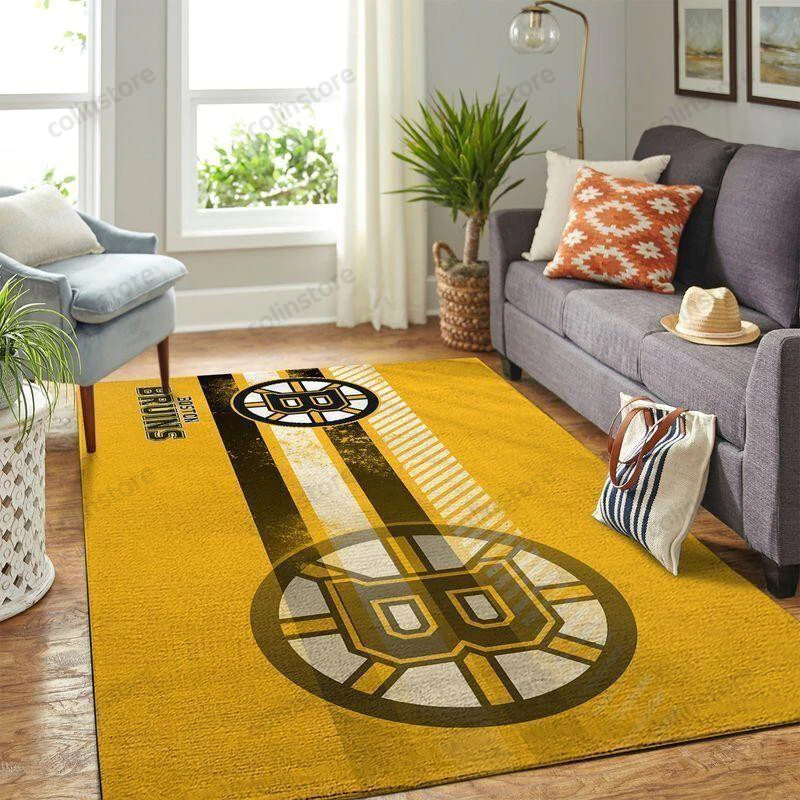 Boston Bruins 3D Rectangle Area Rug – Full Print Carpet For Living Room & Bedroom Home Decor