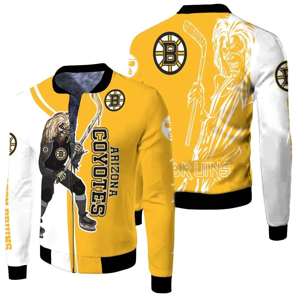 Boston Bruins Bomber Jacket | NHL Team Jacket for Men & Women | Hockey Fan Gift