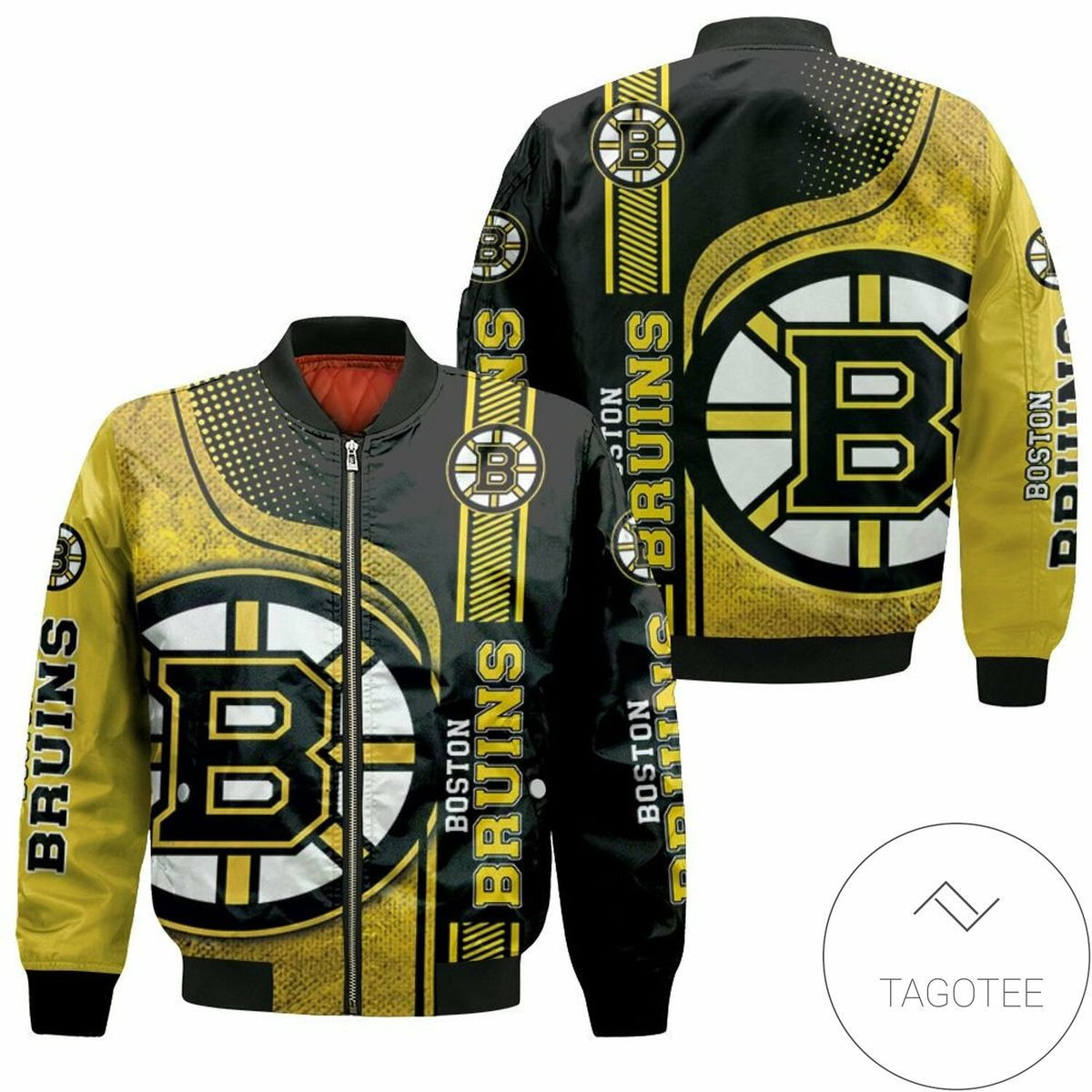 Boston Bruins Bomber Jacket | NHL Team Jacket for Men & Women | Hockey Fan Gift