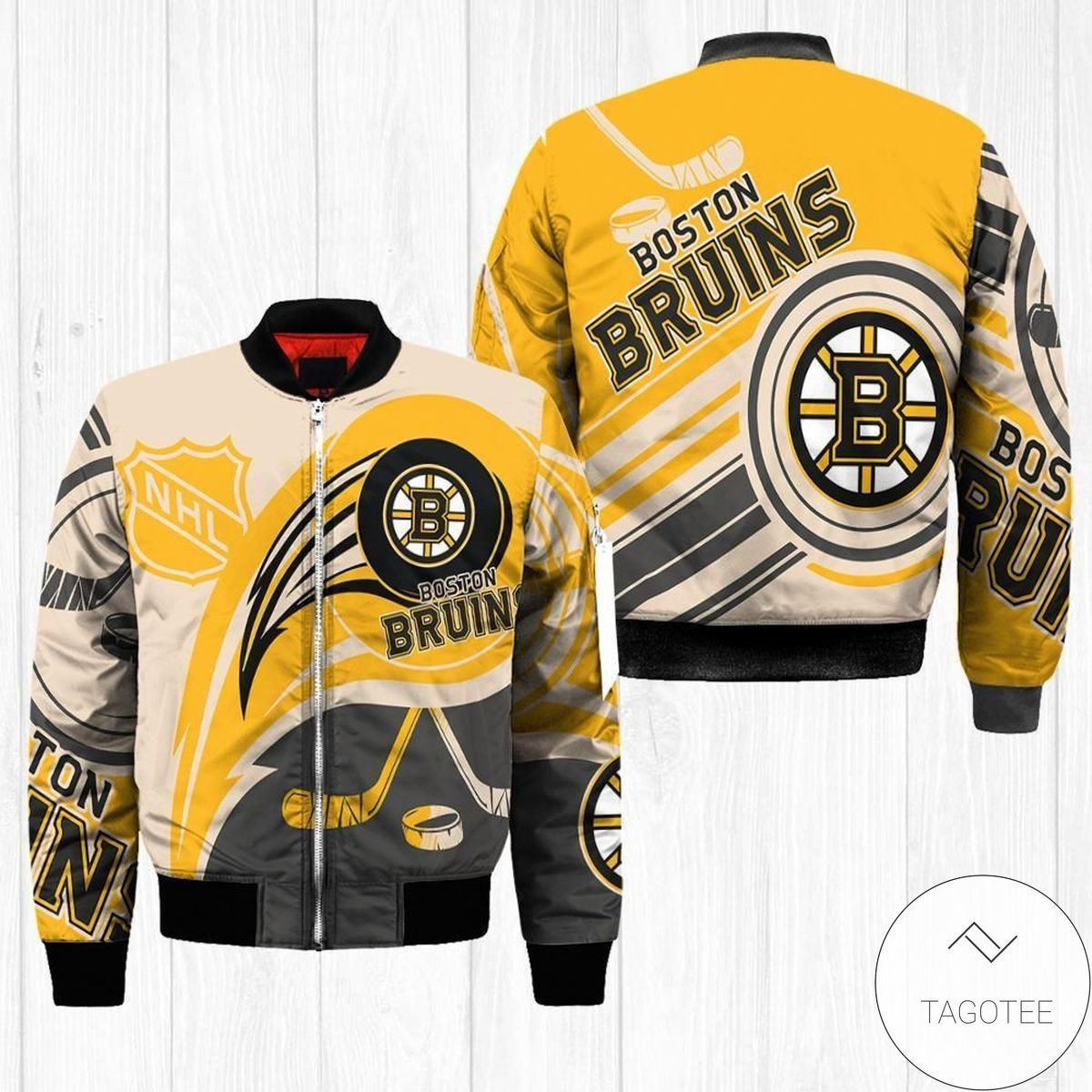 Boston Bruins Bomber Jacket | NHL Team Jacket for Men & Women | Hockey Fan Gift