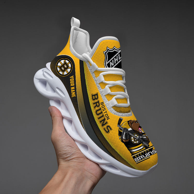 Boston Bruins Max Soul Shoes Sneakers for Men And Women – NHL Hockey Fan Shoes, Team Sneakers
