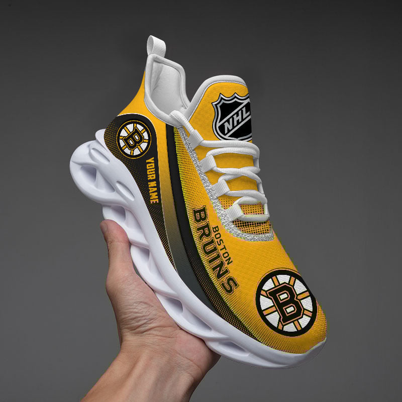 Boston Bruins Max Soul Shoes Sneakers for Men And Women – NHL Hockey Fan Shoes, Team Sneakers