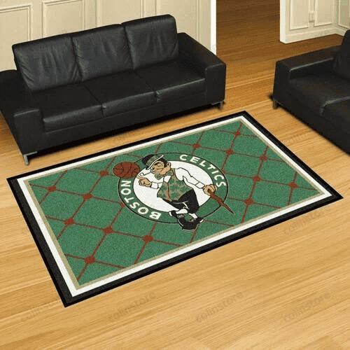 Boston Celtics Basketball 3D Rectangle Area Rug – Full Print Carpet For Living Room & Bedroom Home Decor