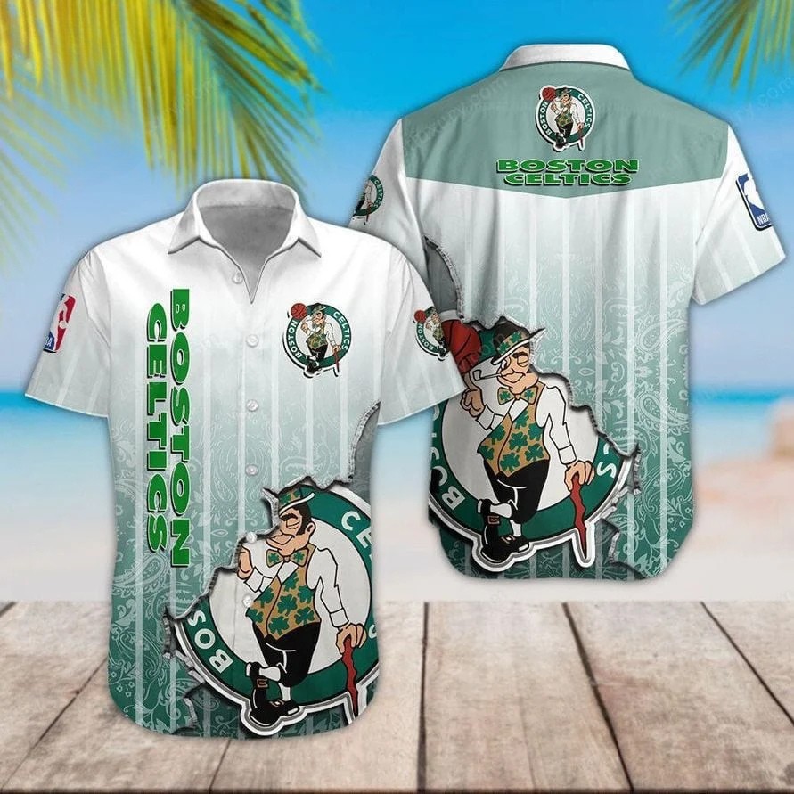 Boston Celtics Ocean Breeze Aloha Hawaiian Shirt for Men & Women