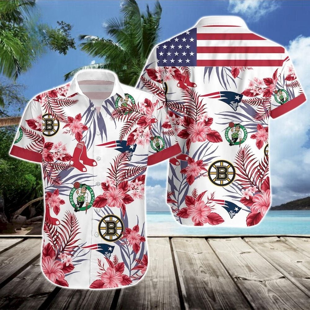 Boston Celtics Sports Pride Floral Aloha Hawaiian Shirt for Men & Women