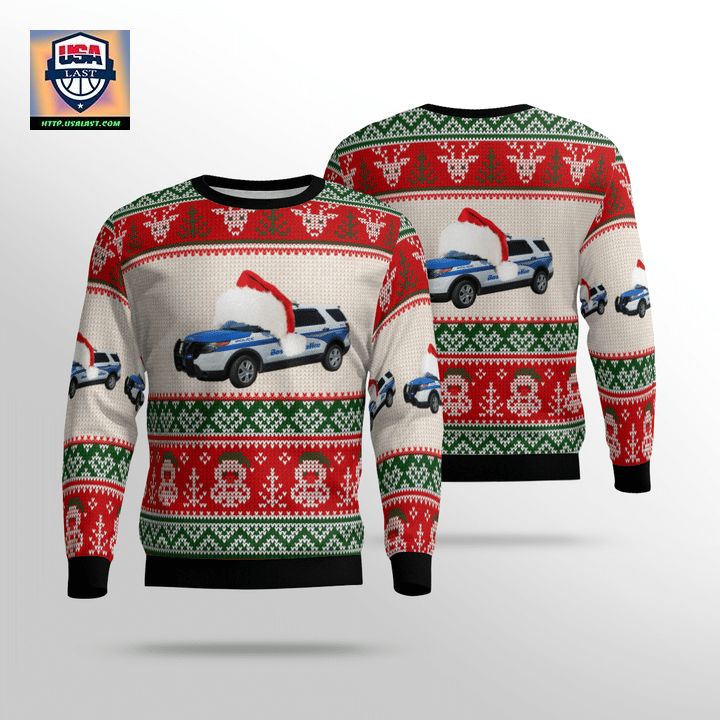 Boston Police Department Christmas AOP Sweater