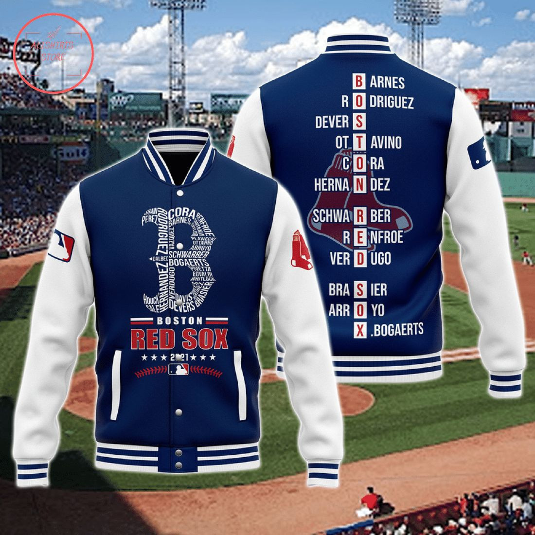 Boston Red Sox 2021 Varsity Baseball Jacket for Men & Women | MLB Team Fan Gift