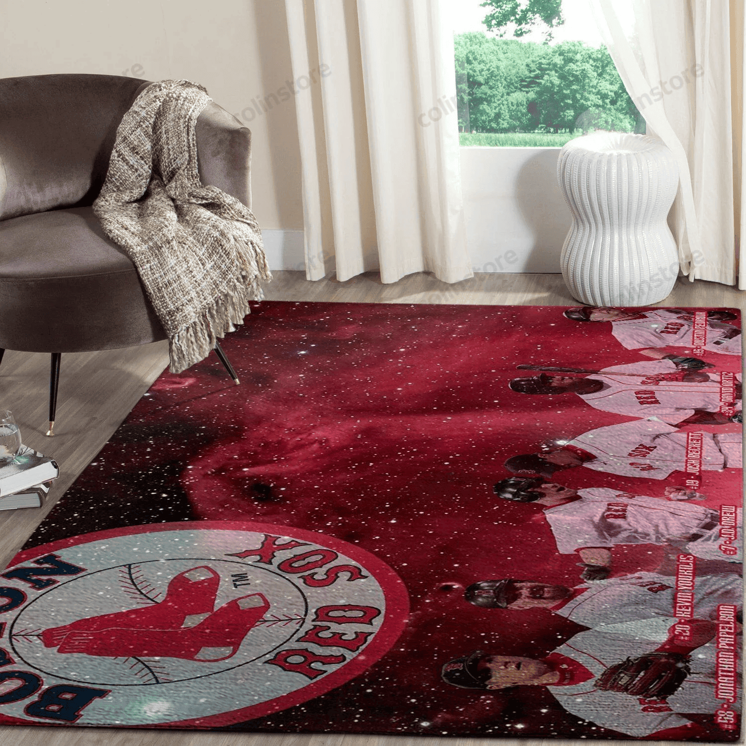Boston Red Sox 3D Rectangle Area Rug – Full Print Carpet For Living Room & Bedroom Home Decor