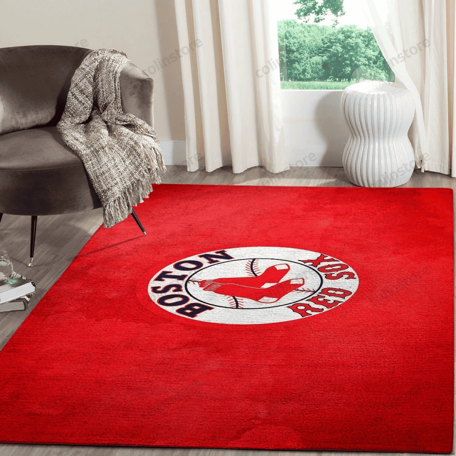 Boston Red Sox 3D Rectangle Area Rug – Full Print Carpet For Living Room & Bedroom Home Decor