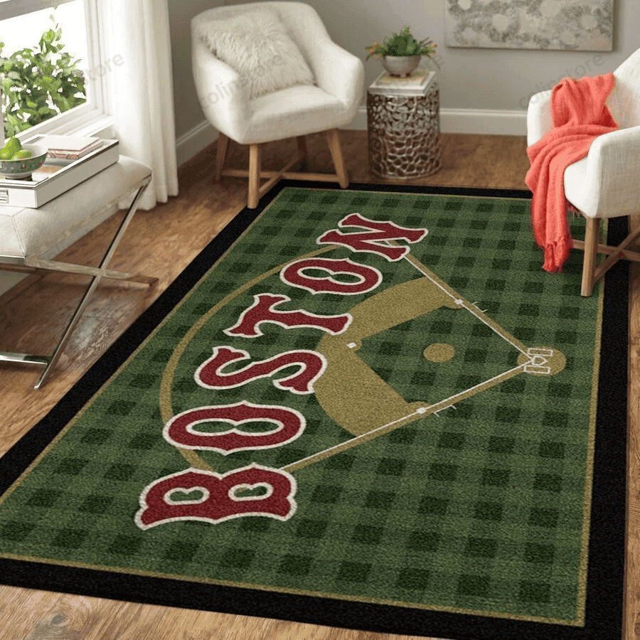 Boston Red Sox 3D Rectangle Area Rug – Full Print Carpet For Living Room & Bedroom Home Decor