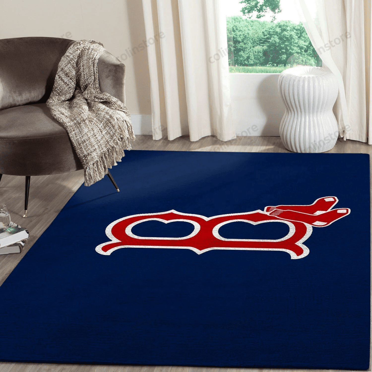 Boston Red Sox 3D Rectangle Area Rug – Full Print Carpet For Living Room & Bedroom Home Decor