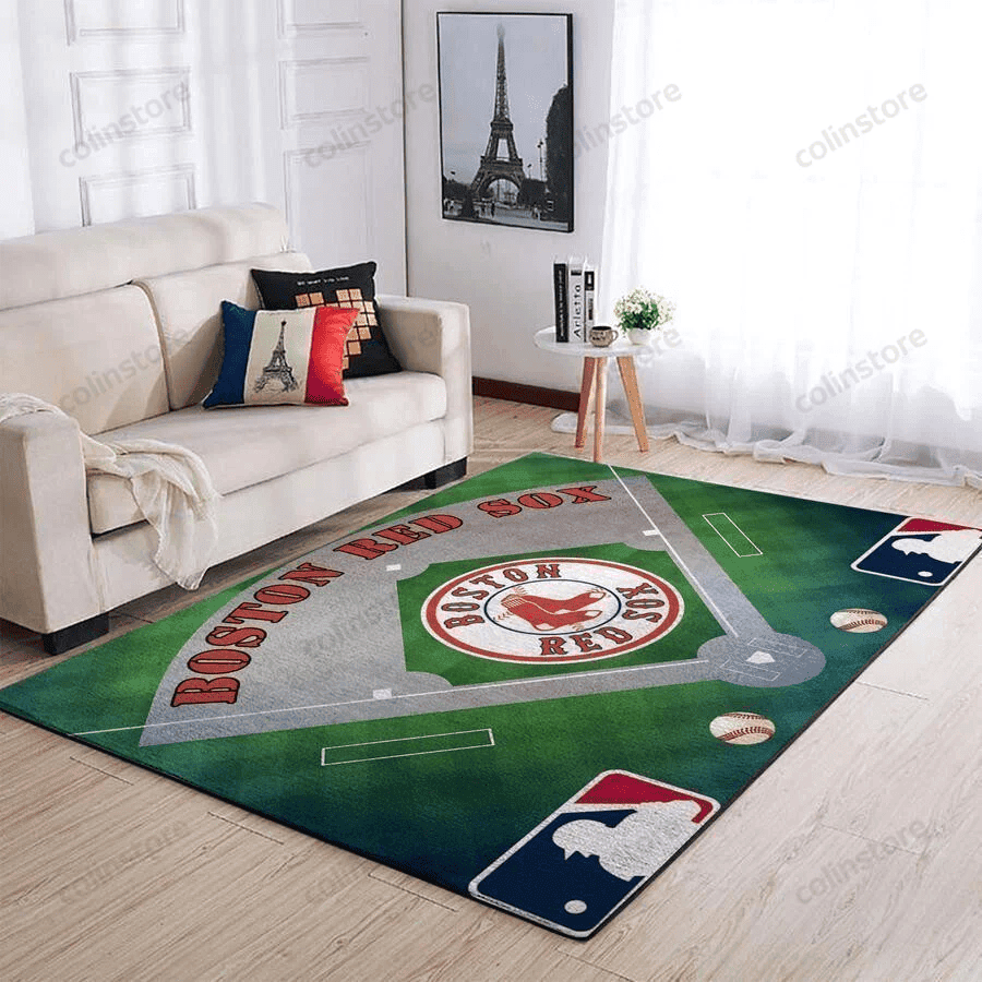 Boston Red Sox 3D Rectangle Area Rug – Full Print Carpet For Living Room & Bedroom Home Decor