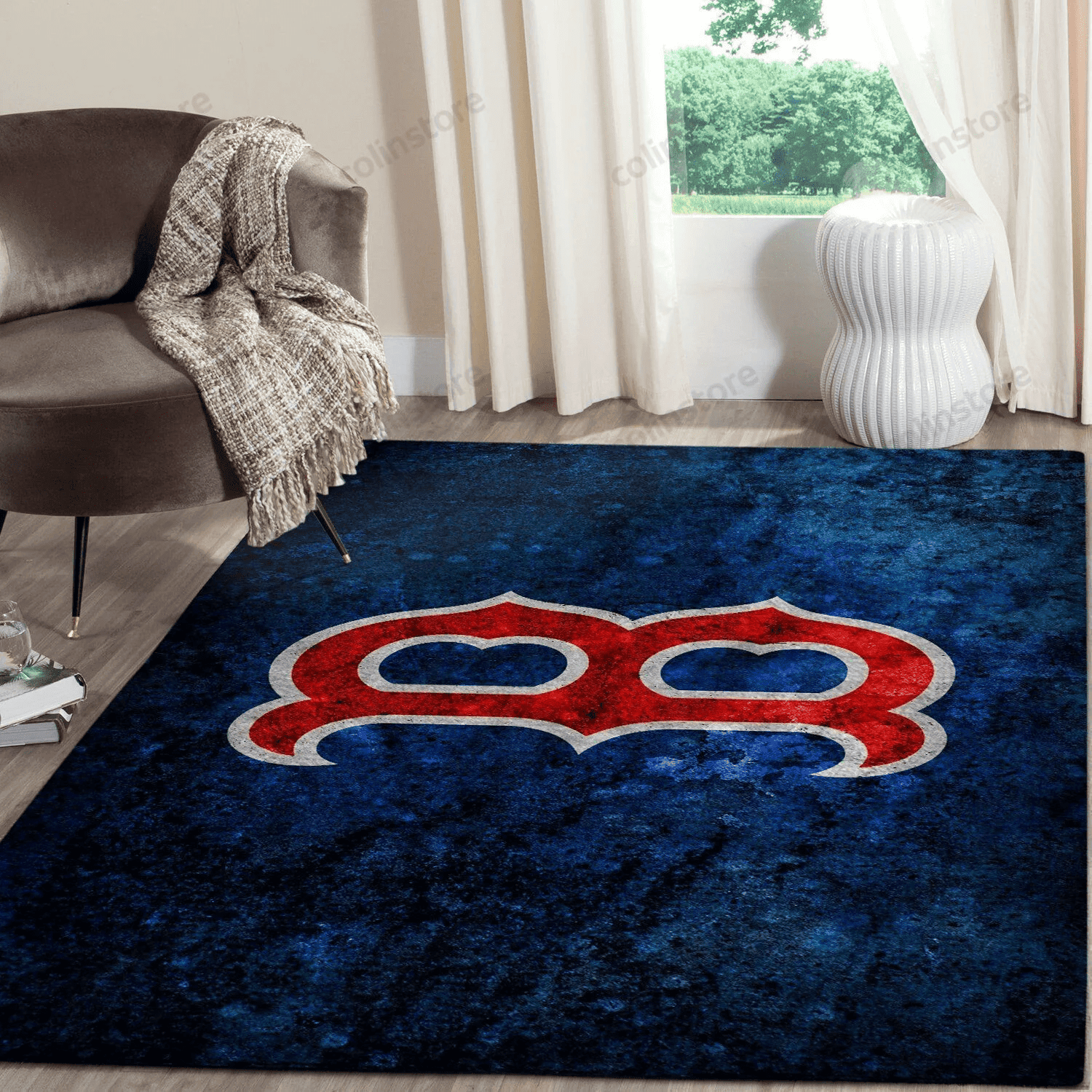 Boston Red Sox 3D Rectangle Area Rug – Full Print Carpet For Living Room & Bedroom Home Decor