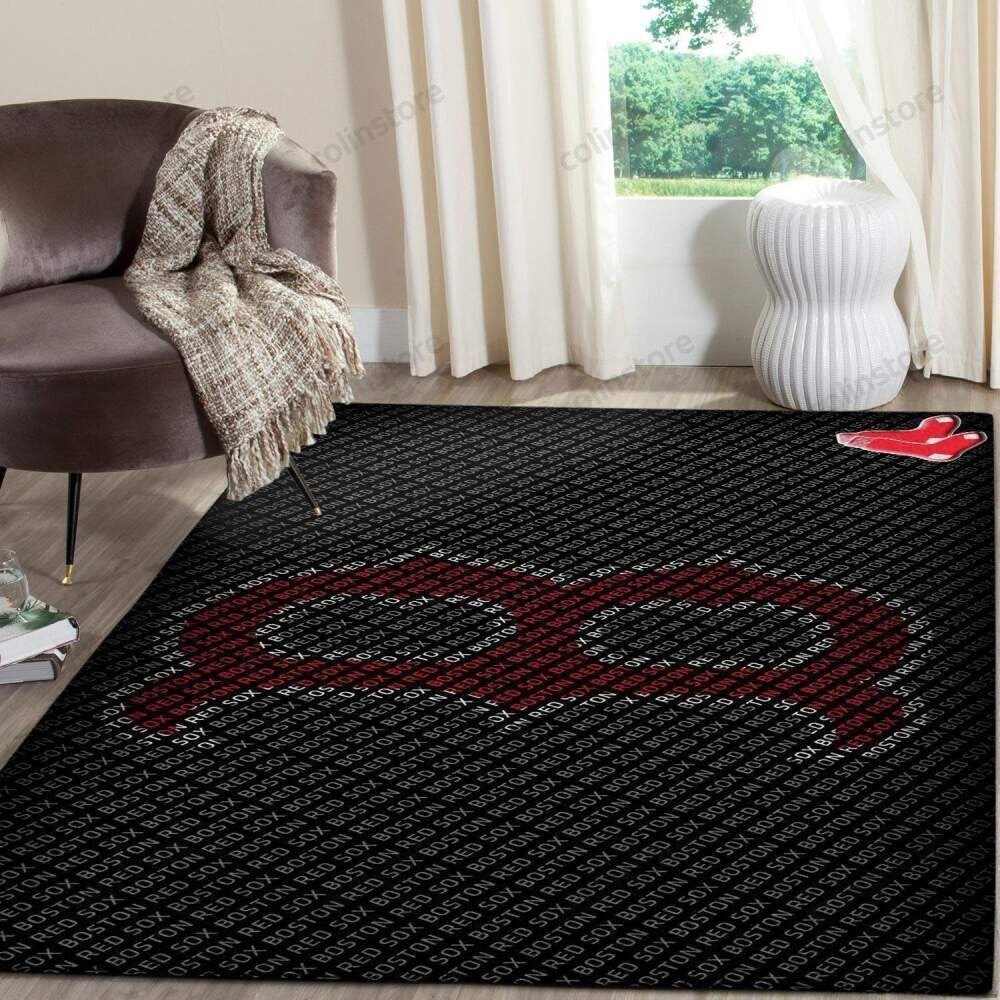 Boston Red Sox 3D Rectangle Area Rug – Full Print Carpet For Living Room & Bedroom Home Decor