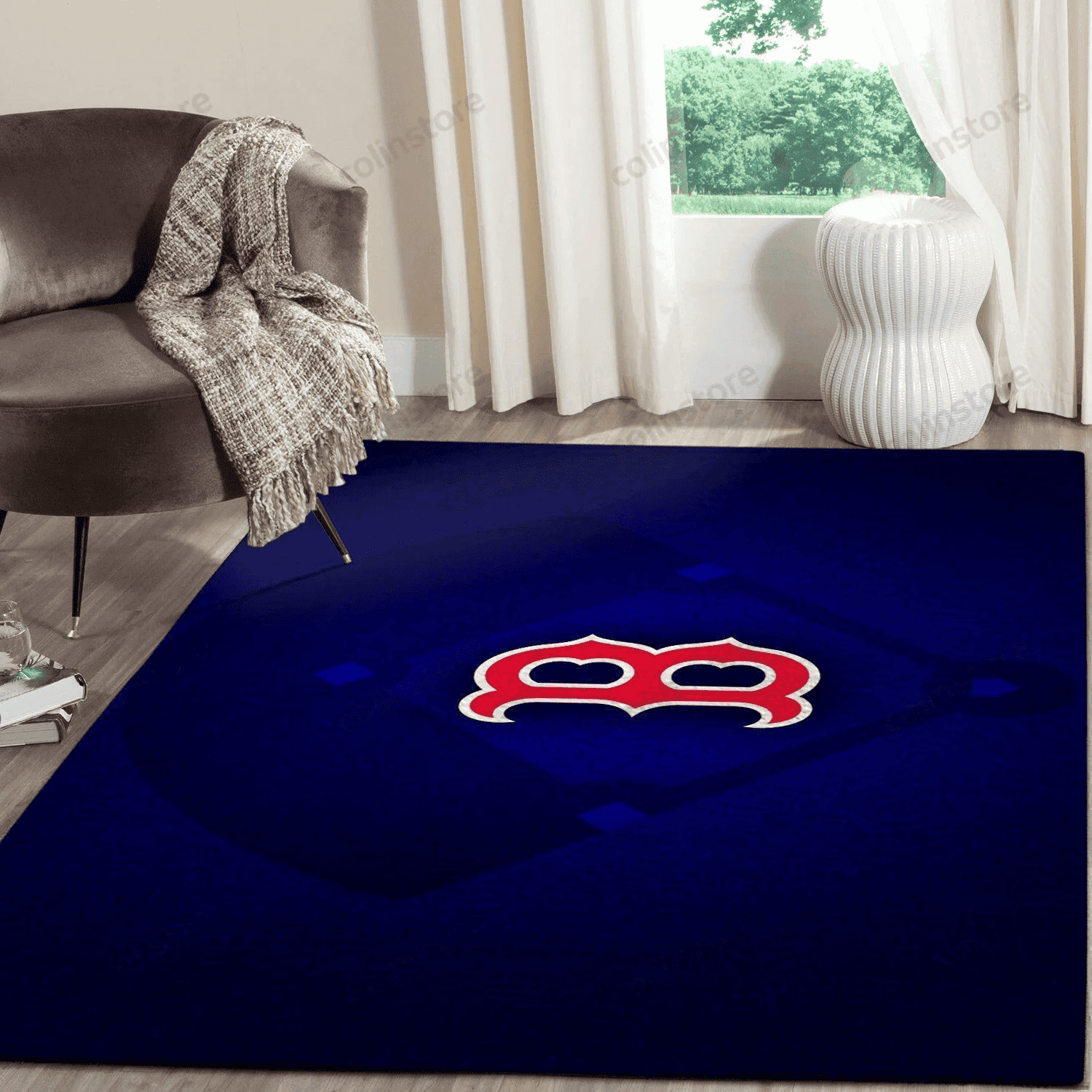 Boston Red Sox 3D Rectangle Area Rug – Full Print Carpet For Living Room & Bedroom Home Decor