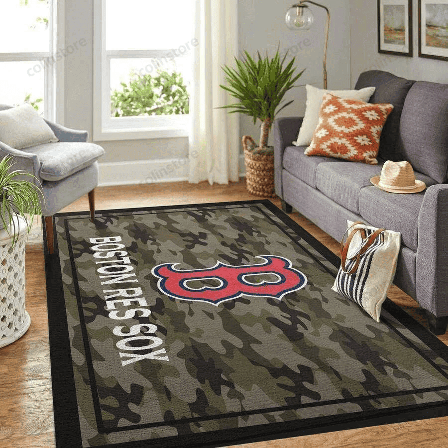 Boston Red Sox 3D Rectangle Area Rug – Full Print Carpet For Living Room & Bedroom Home Decor