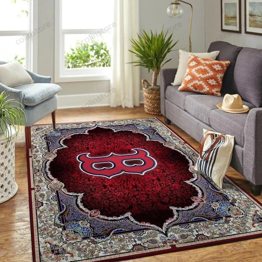 Boston Red Sox 3D Rectangle Area Rug – Full Print Carpet For Living Room & Bedroom Home Decor