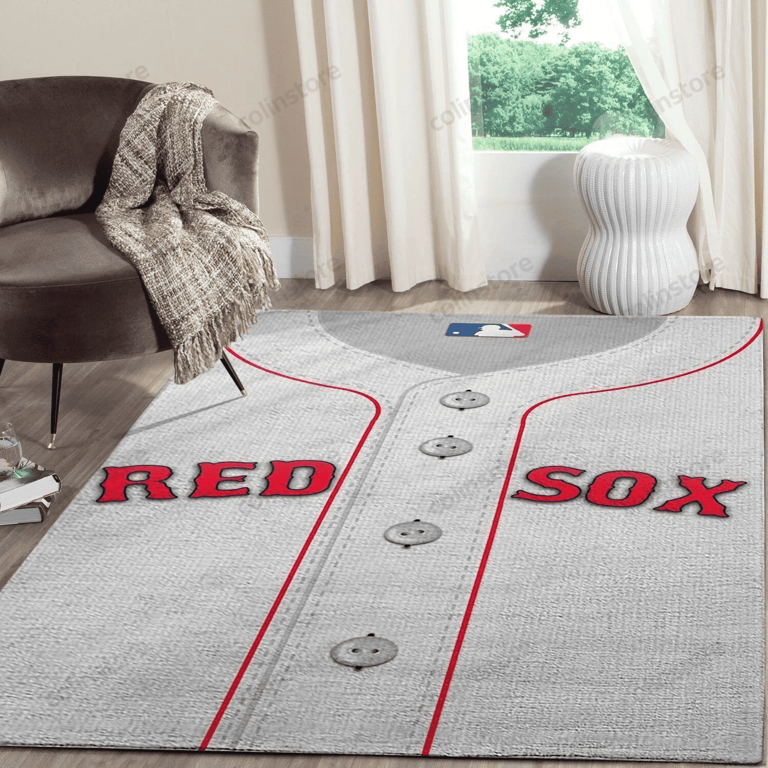 Boston Red Sox 3D Rectangle Area Rug – Full Print Carpet For Living Room & Bedroom Home Decor