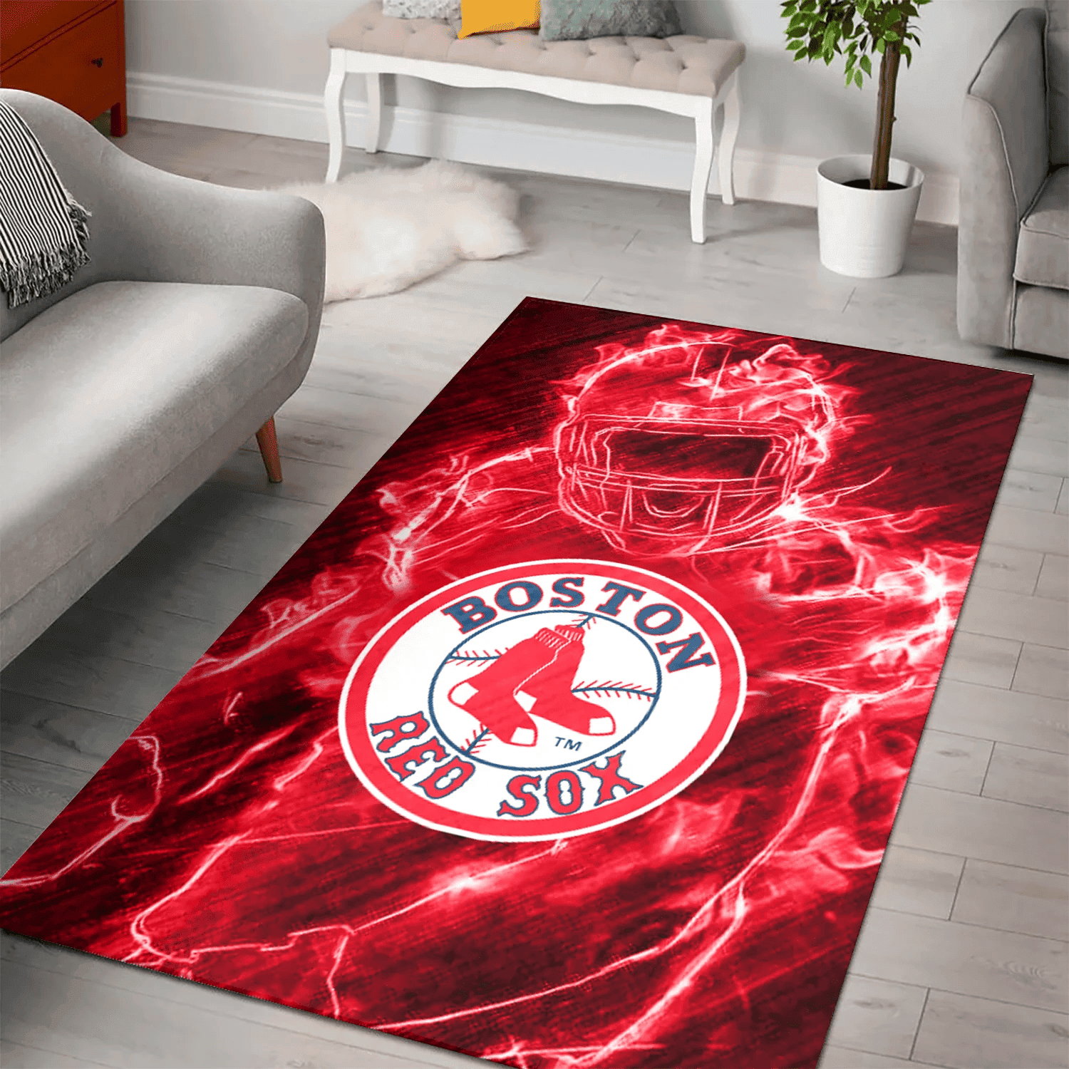Boston Red Sox Legend 3D Full Print Rectangle Area Rug – Full Print Carpet For Living Room & Bedroom Home Decor