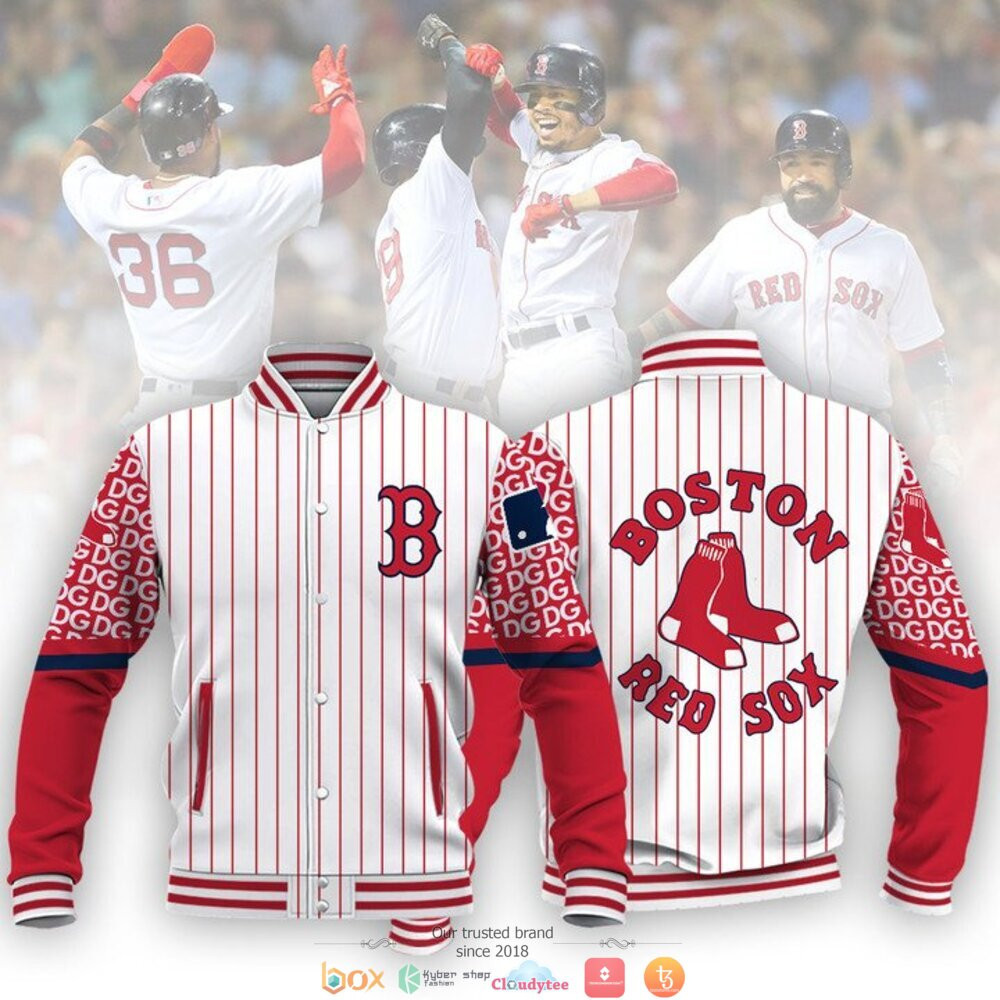 Boston Red Sox Red White Varsity Baseball Jacket for Men & Women | MLB Team Fan Gift