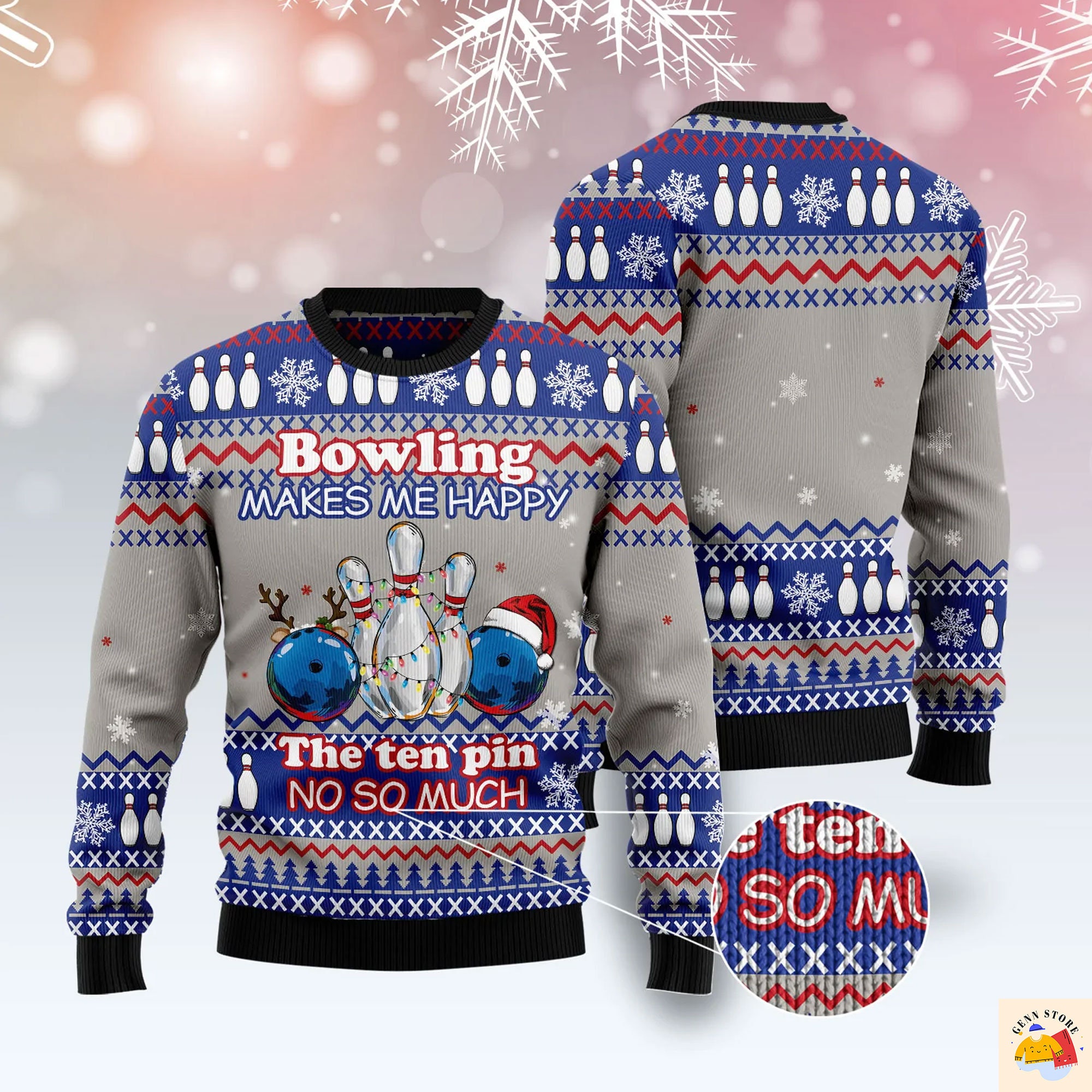Bowling Ugly Christmas Sweater