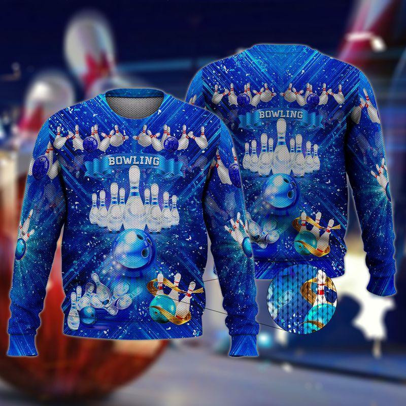 Bowling Ugly Christmas Sweater, Perfect Holiday Gift