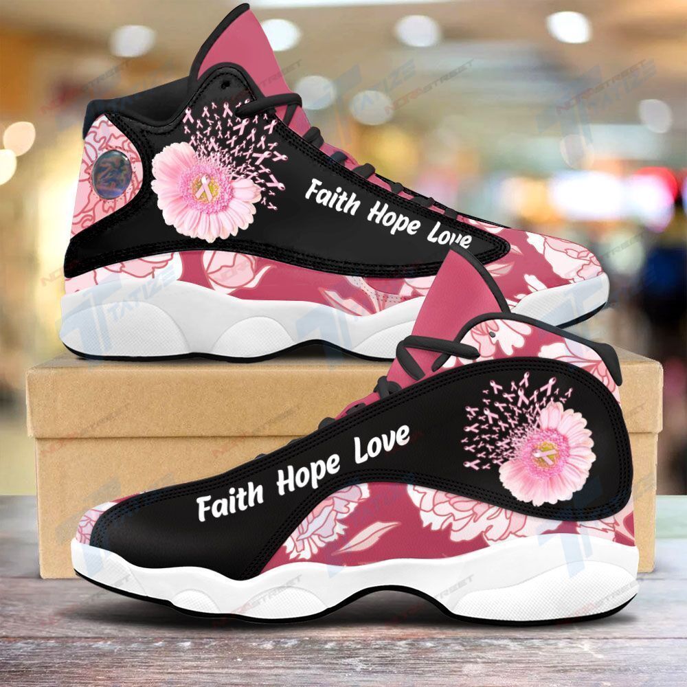 Breast Cancer Flower JD13 Sneakers Shoes for Men & Women | Stylish Streetwear Shoes - Image 3