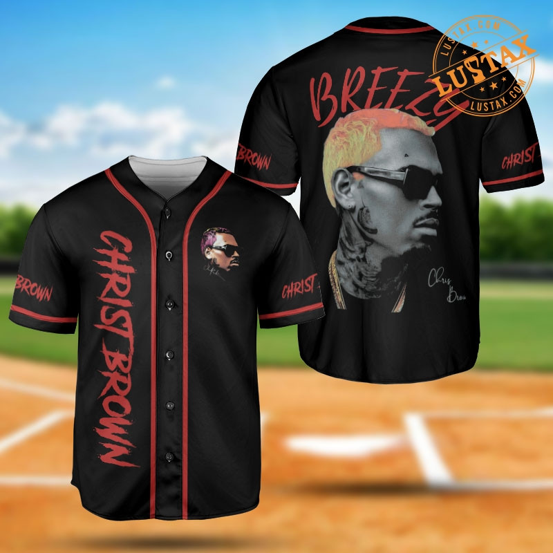 Breezy Christ Brown Baseball Jersey - Chris Brown New Album Breezy Shirt Design, Album Merchandise, Baseball Jersey Collection