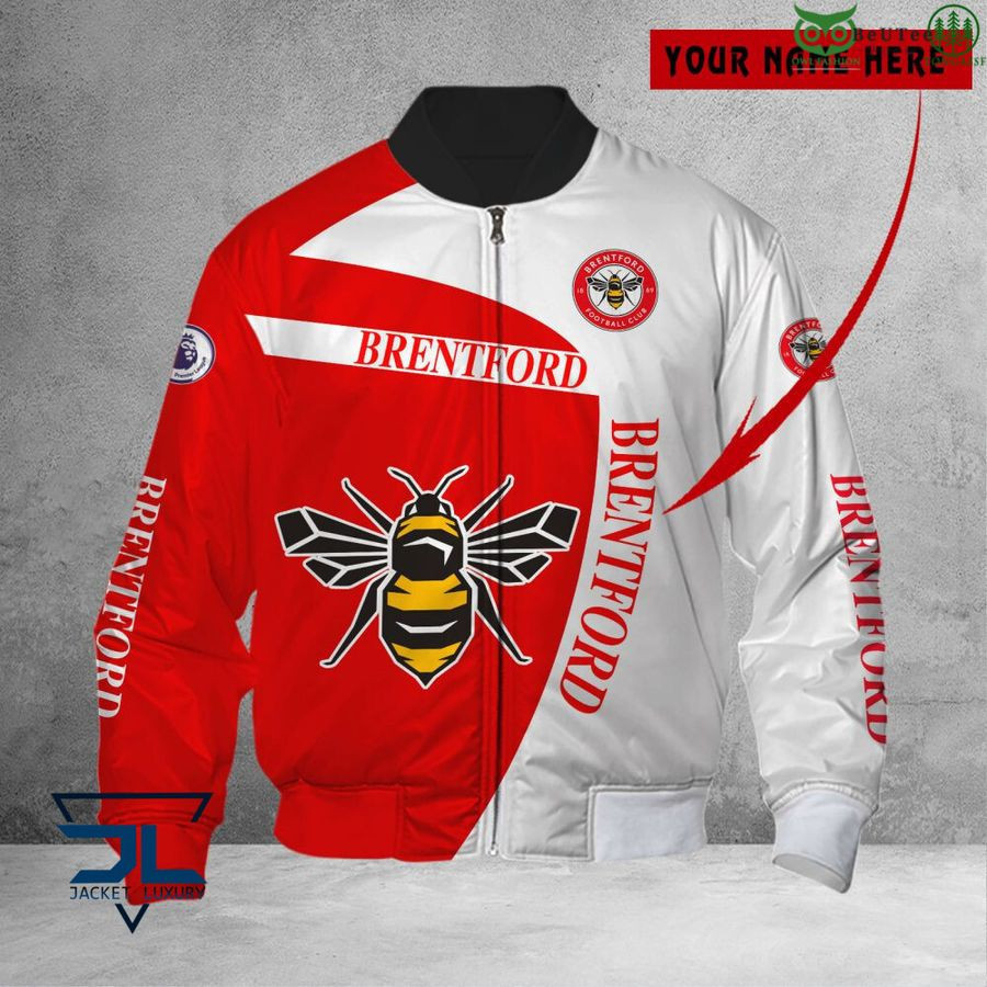Brentford FC Personalized Premier League Bomber Jacket | Automotive Jacket for Men & Women | Car Fan Gift