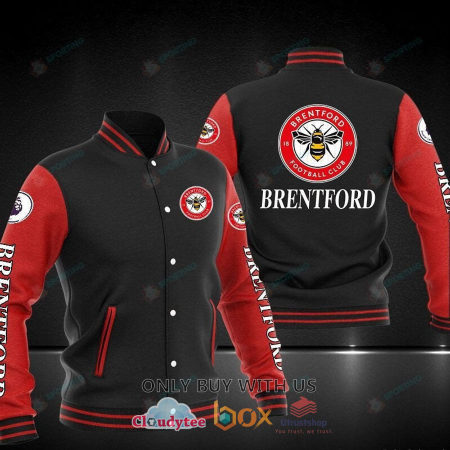 Brentford FC Varsity Baseball Jacket for Men & Women | Soccer Team Fan Gift
