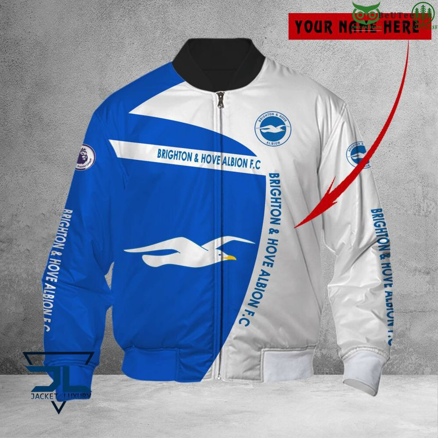 Brighton & Hove Albion FC Personalized Logo Edition Bomber Jacket | Streetwear Jacket for Men & Women | Fan Gift