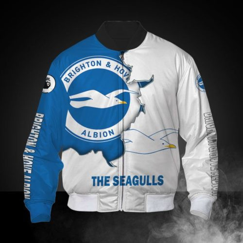 Brighton & Hove Albion FC Seagulls Edition Bomber Jacket | Streetwear Jacket for Men & Women | Fan Gift