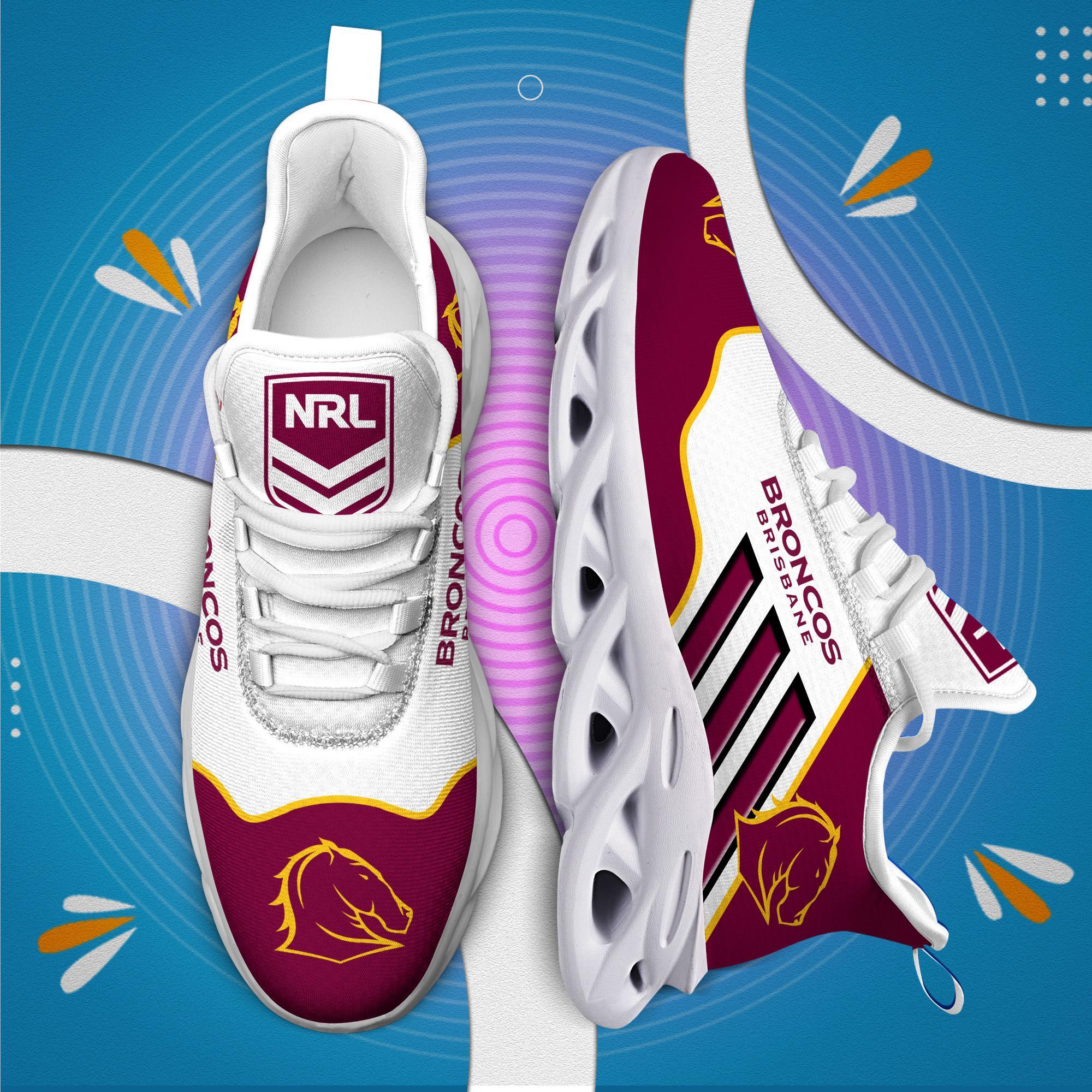 Brisbane Broncos Max Soul Shoes Sneakers for Men And Women – NFL Football Fan Shoes, Team Sneakers