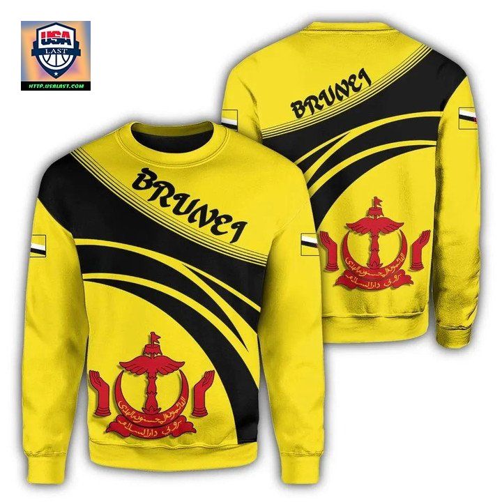 Brunei Coat Of Arms Sweater Cricket Style J5W
