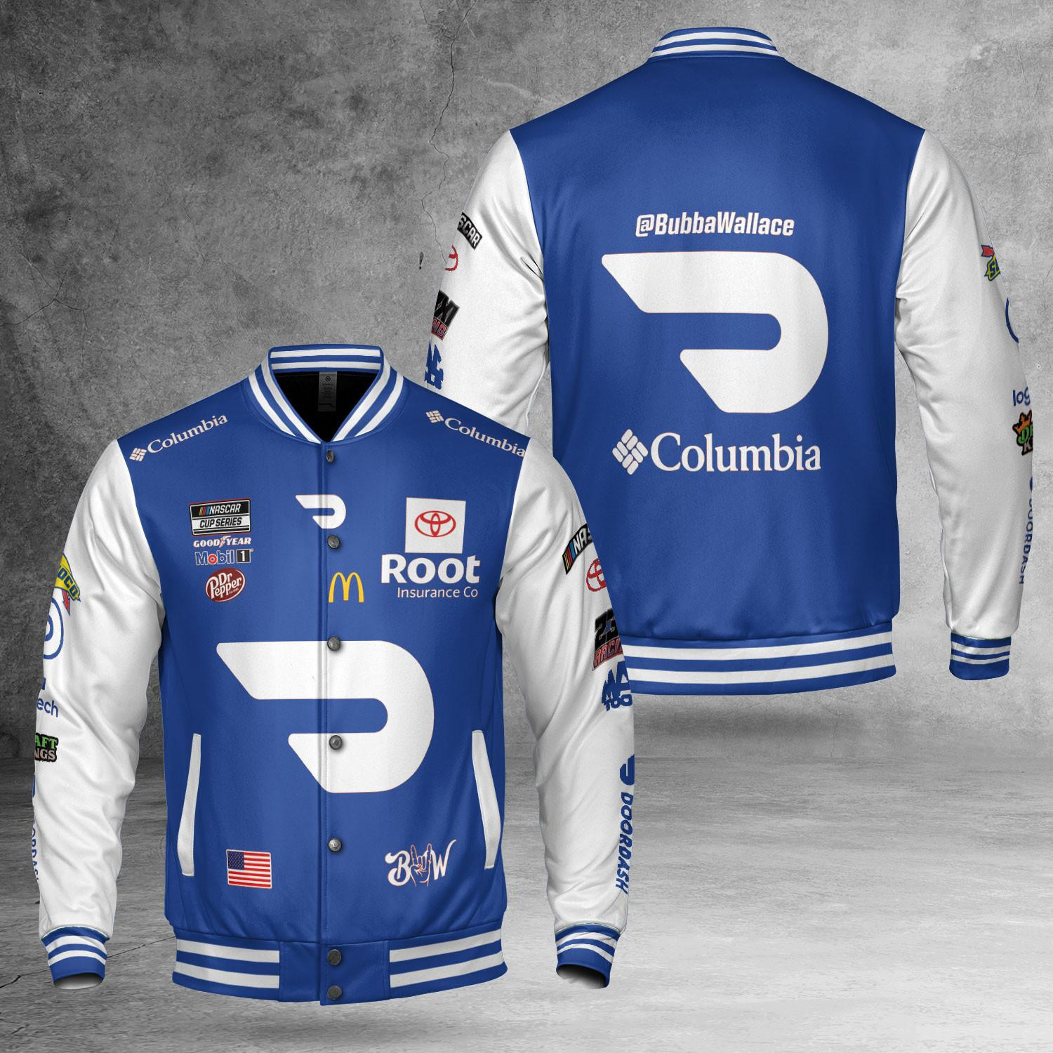 Bubba Wallace Trending Fashion Baseball Jacket for Men & Women | Racing Fan Gift