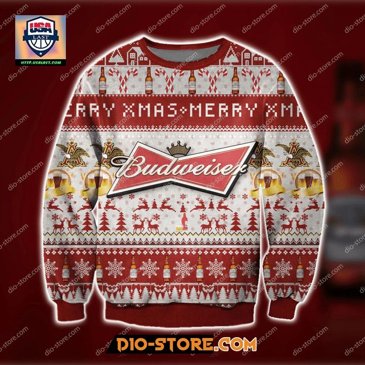 Budweiser Merry Xmas Ugly Christmas Sweater