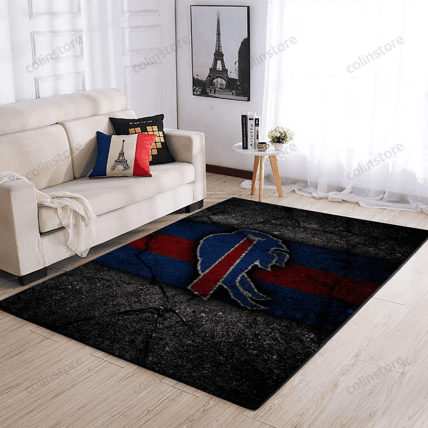 Buffalo Bills 3D Rectangle Area Rug – Full Print Carpet For Living Room & Bedroom Home Decor