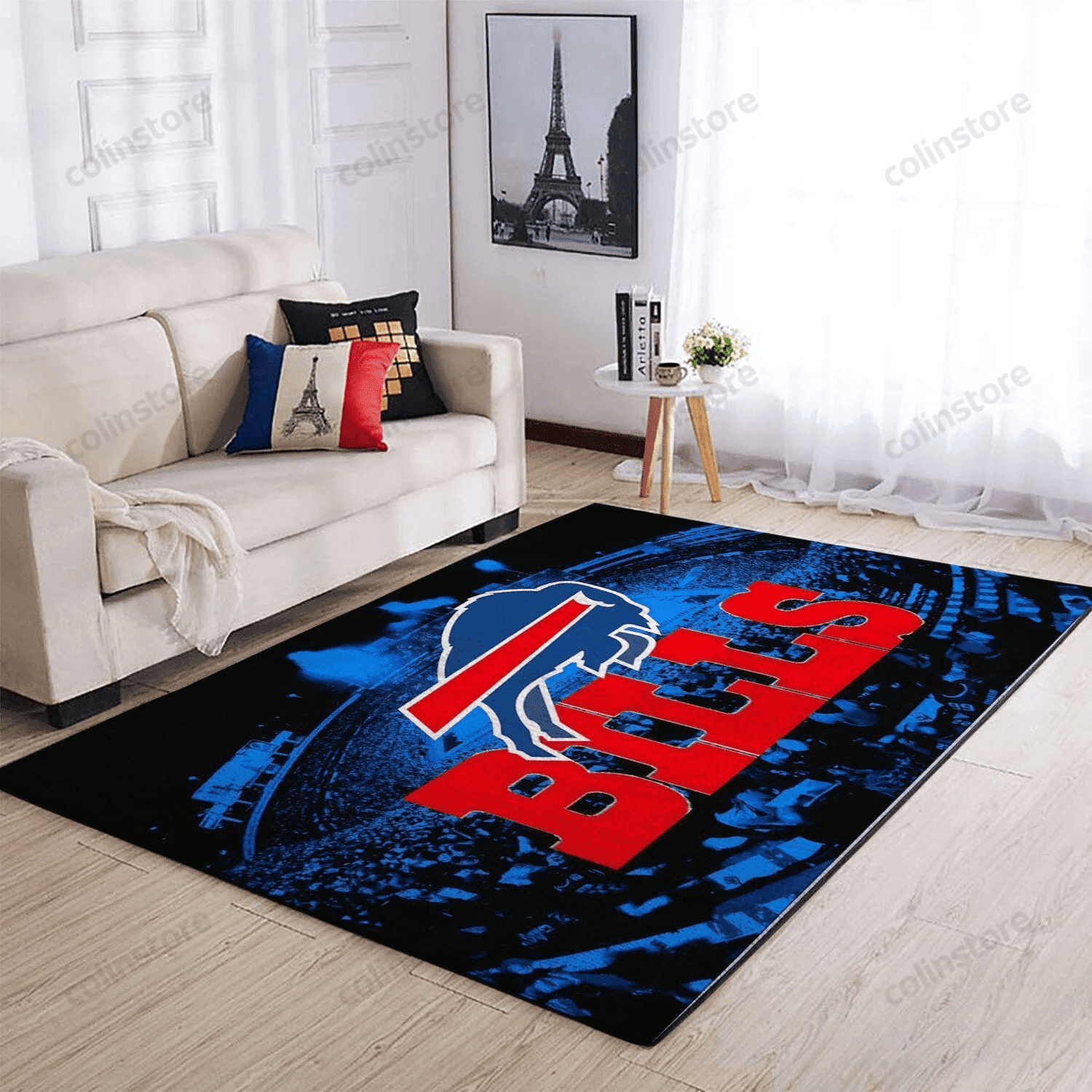 Buffalo Bills 3D Rectangle Area Rug – Full Print Carpet For Living Room & Bedroom Home Decor