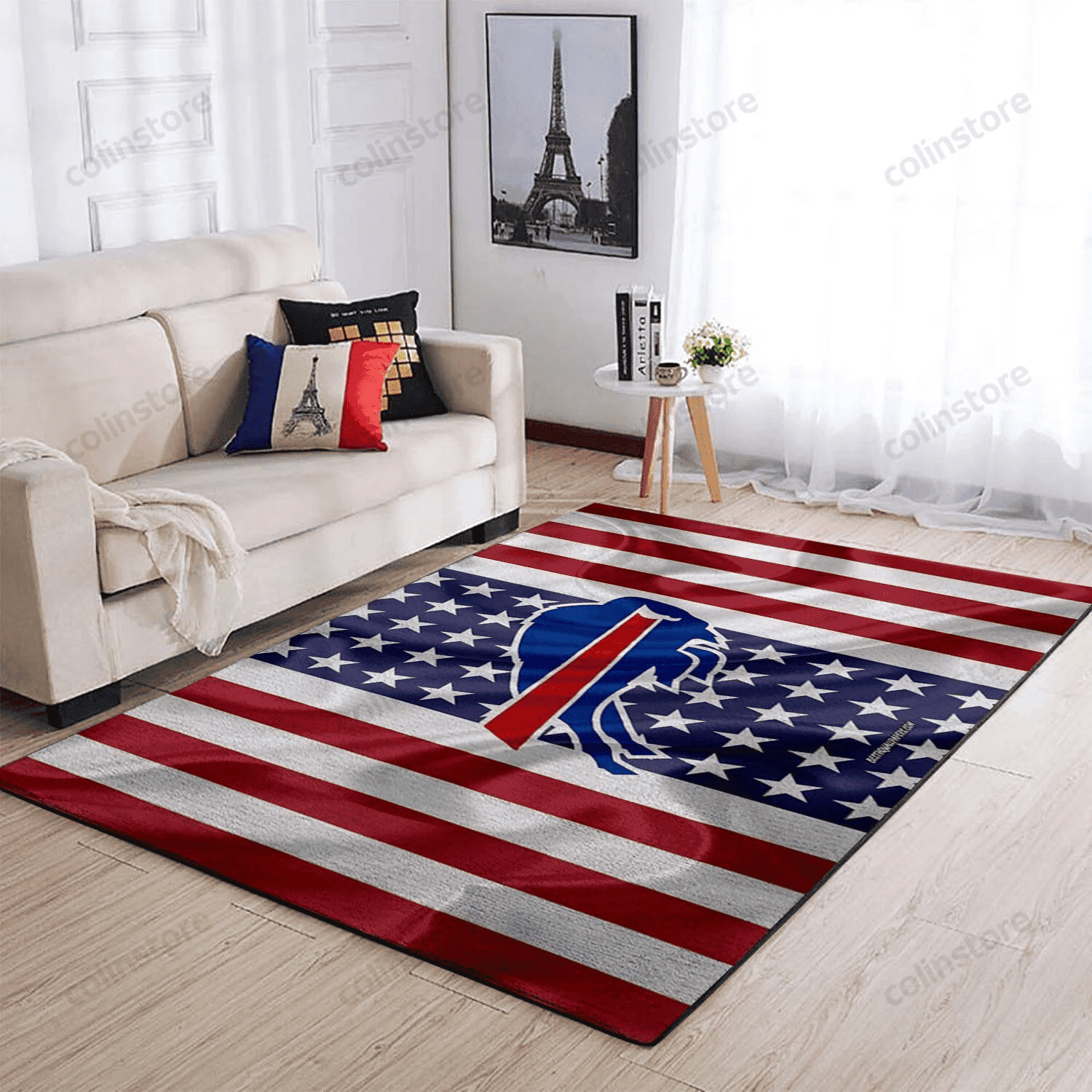 Buffalo Bills 3D Rectangle Area Rug – Full Print Carpet For Living Room & Bedroom Home Decor