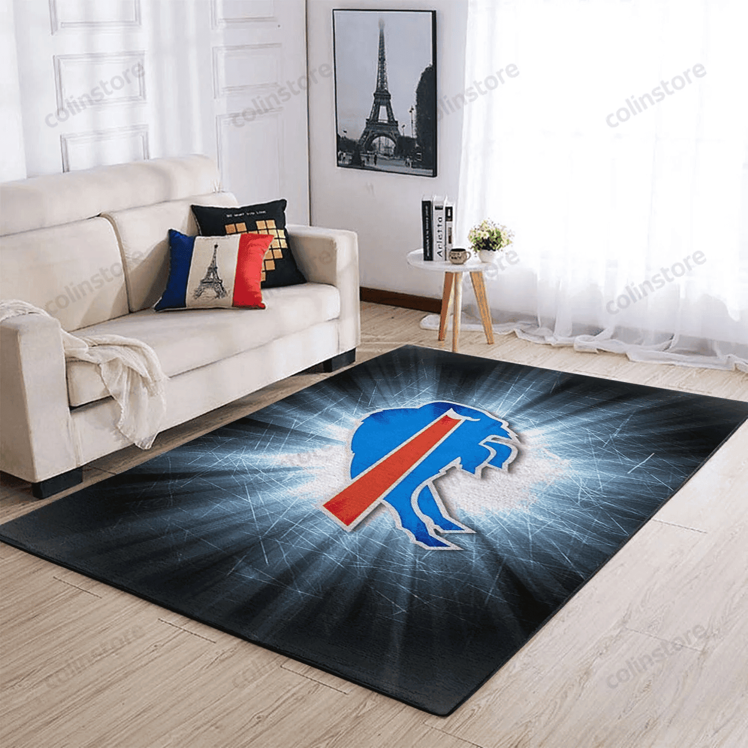 Buffalo Bills 3D Rectangle Area Rug – Full Print Carpet For Living Room & Bedroom Home Decor