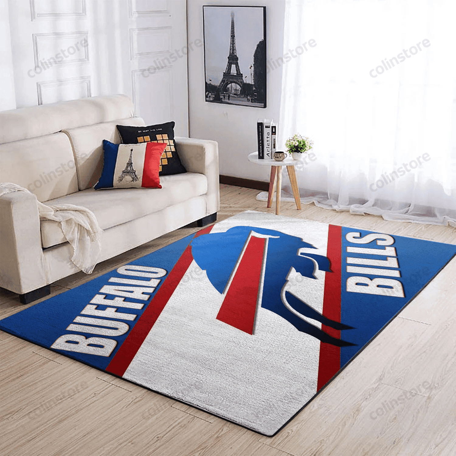 Buffalo Bills 3D Rectangle Area Rug – Full Print Carpet For Living Room & Bedroom Home Decor