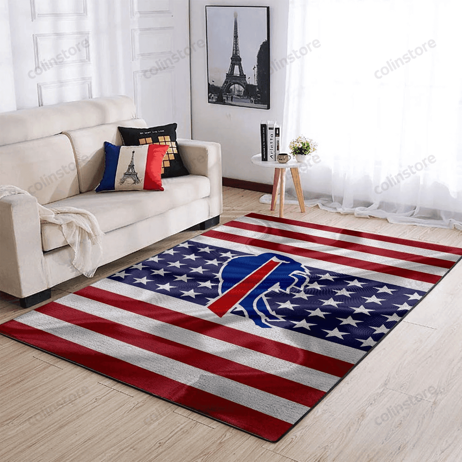 Buffalo Bills 3D Rectangle Area Rug – Full Print Carpet For Living Room & Bedroom Home Decor