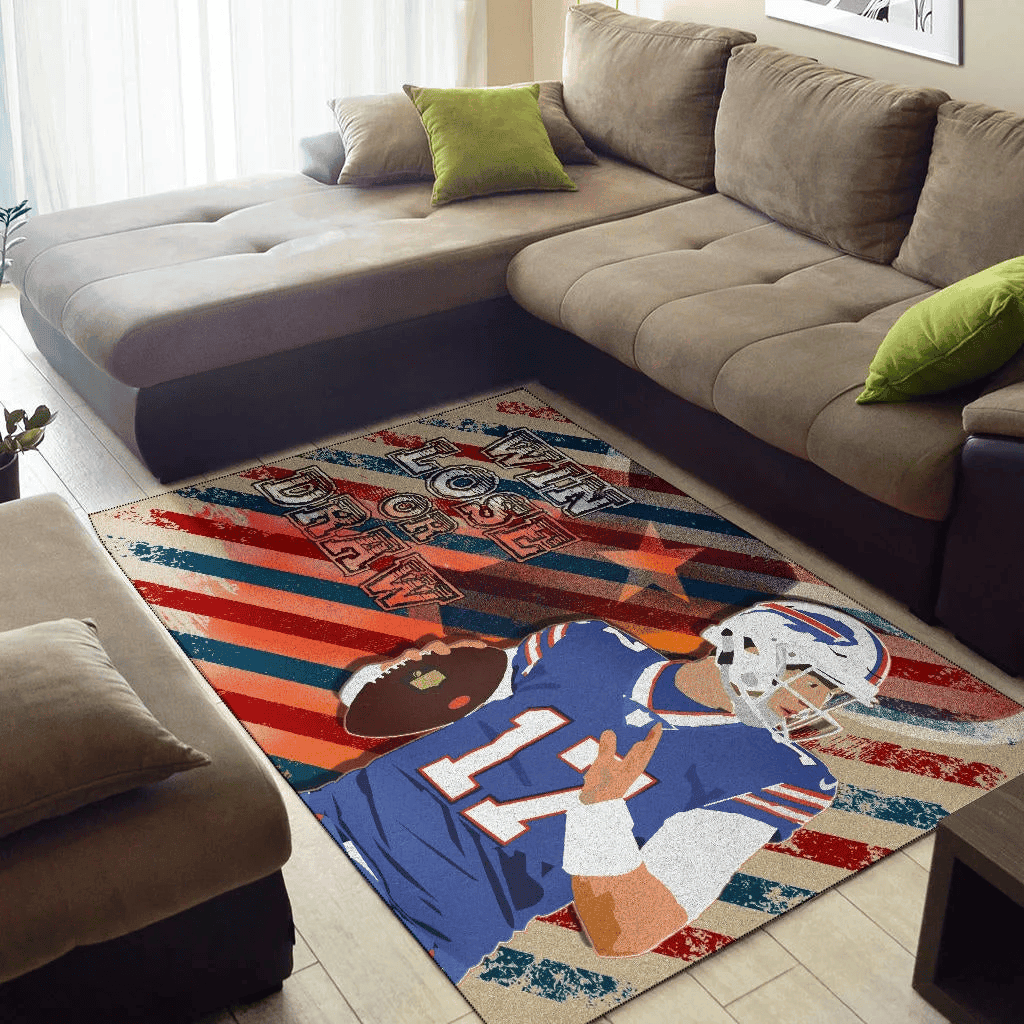 Buffalo Bills American Football Team Rectangle Area Rug – Full Print Carpet For Living Room & Bedroom Home Decor