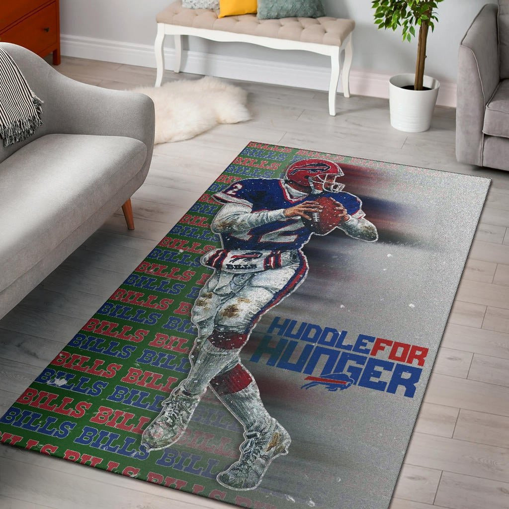 Buffalo Bills American Football Team Rectangle Area Rug – Full Print Carpet For Living Room & Bedroom Home Decor