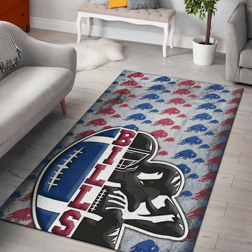 Buffalo Bills American Football Team Rectangle Area Rug – Full Print Carpet For Living Room & Bedroom Home Decor
