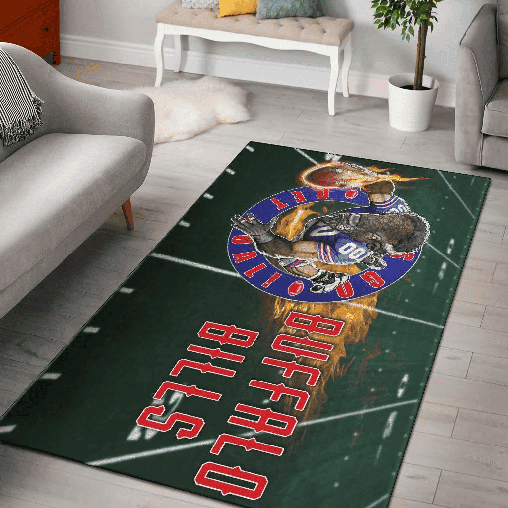 Buffalo Bills American Football Team Rectangle Area Rug – Full Print Carpet For Living Room & Bedroom Home Decor