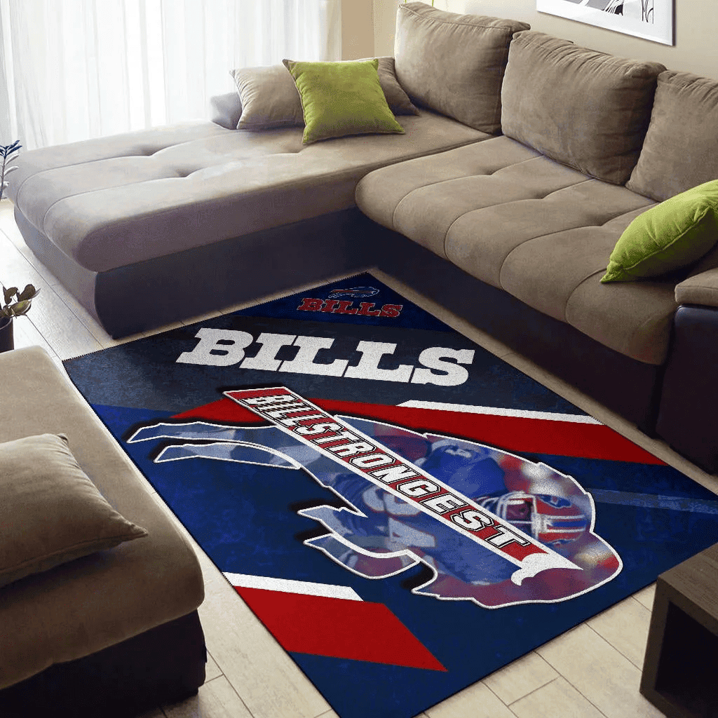 Buffalo Bills American Football Team Rectangle Area Rug – Full Print Carpet For Living Room & Bedroom Home Decor