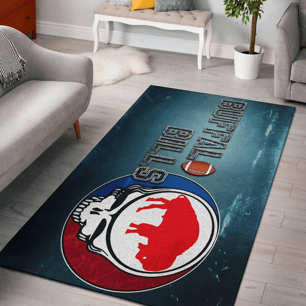 Buffalo Bills American Football Team Rectangle Area Rug – Full Print Carpet For Living Room & Bedroom Home Decor