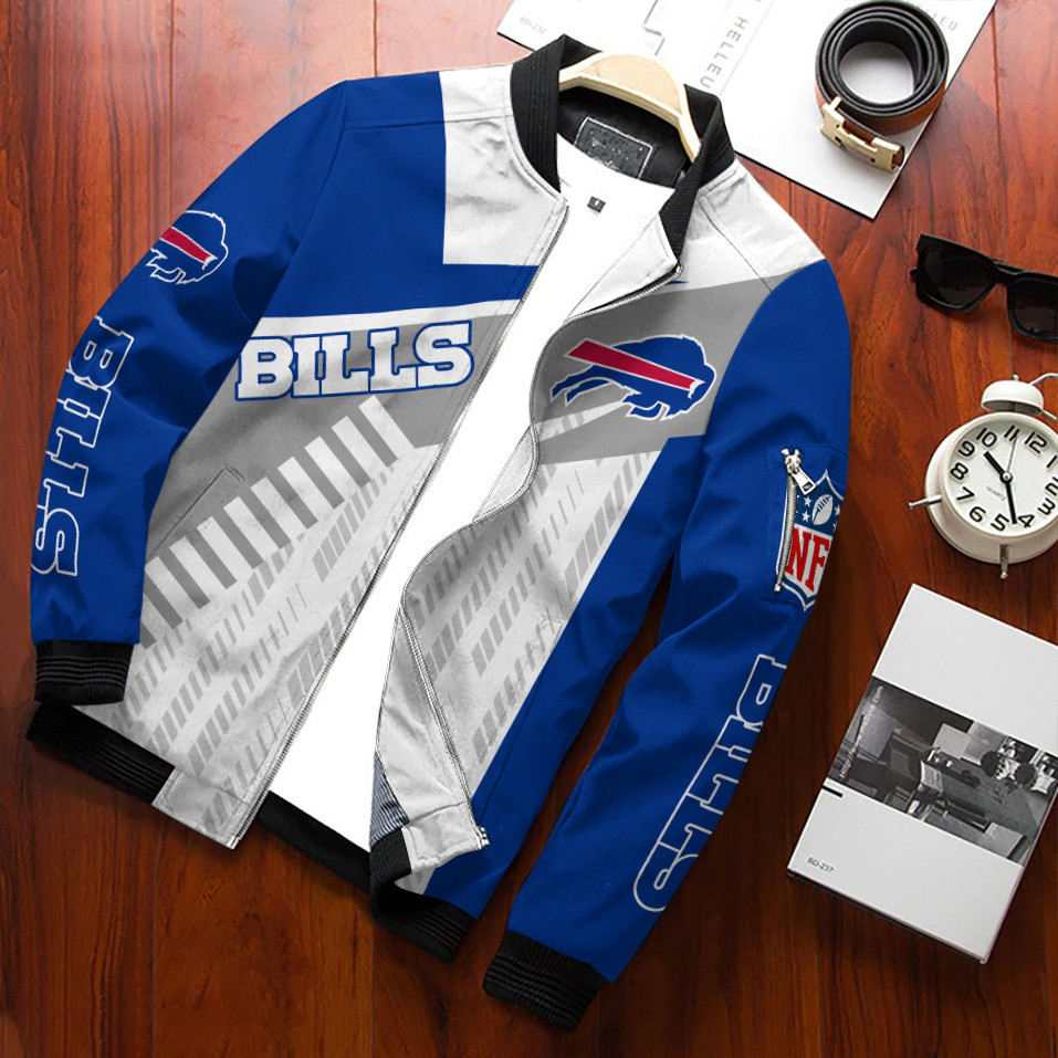 Buffalo Bills Bomber Jacket | NFL Team Jacket for Men & Women | Football Fan Gift